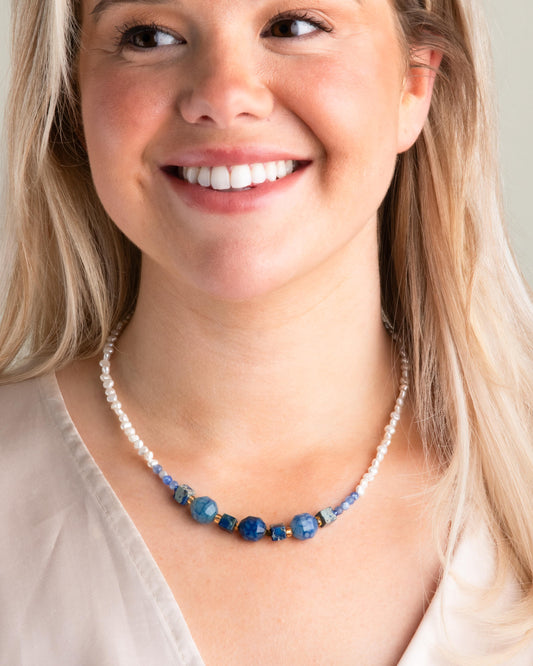 Pearl and jasper necklace