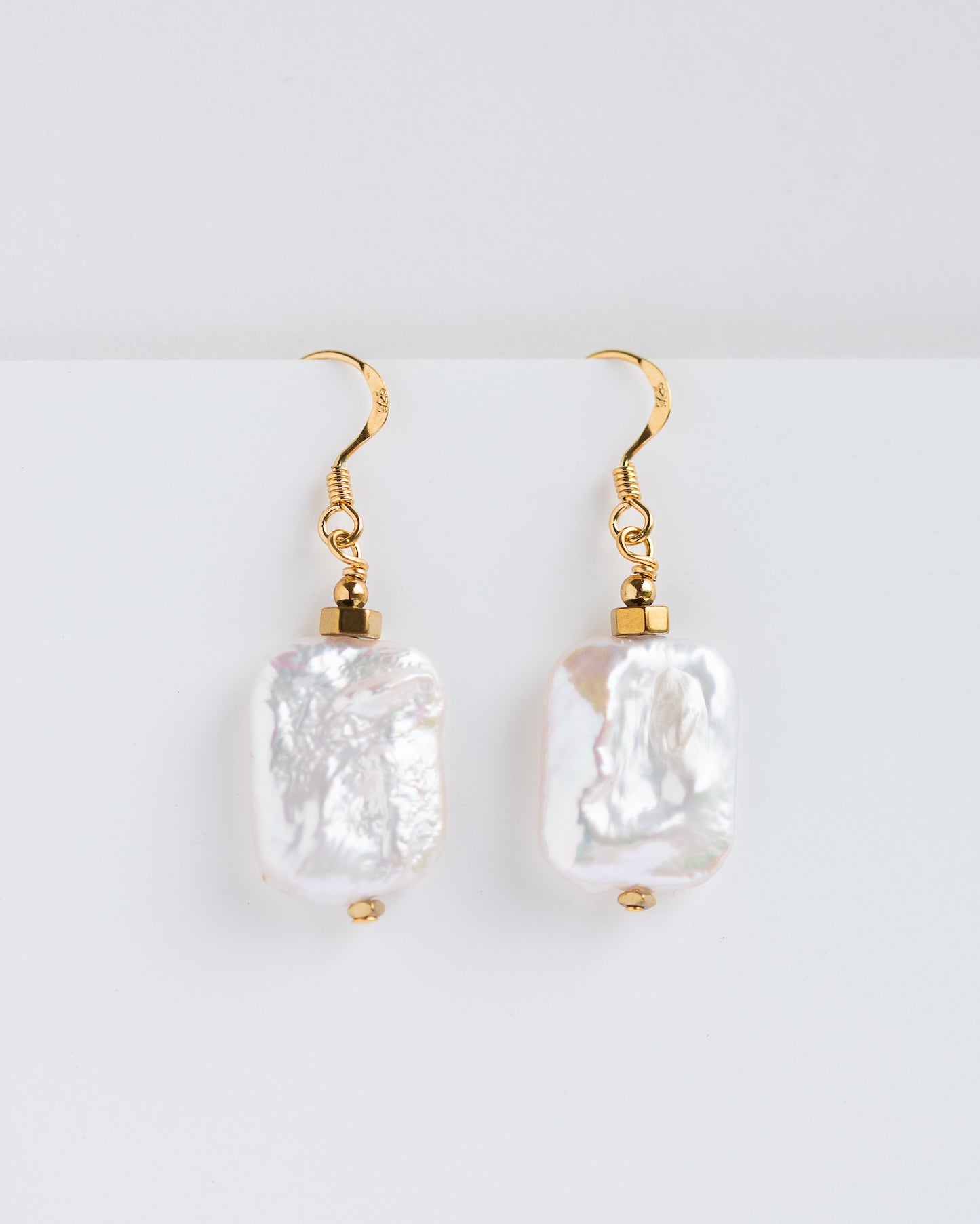 Keshi pearl earrings