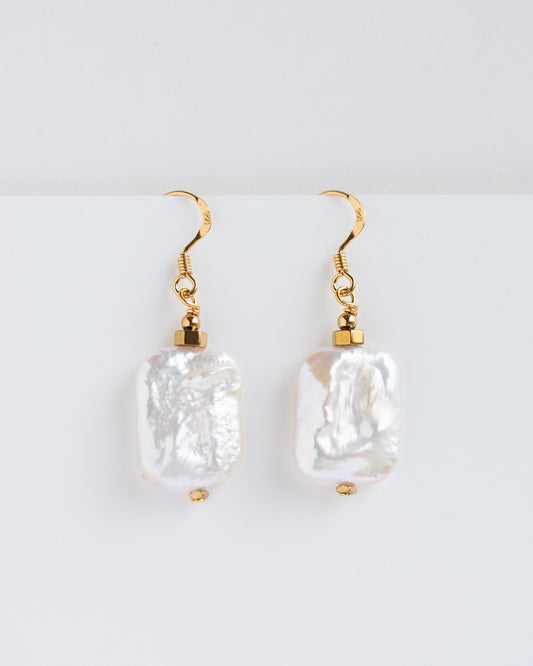 Keshi pearl earrings