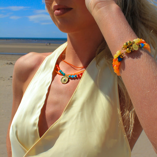 Estelle compass pendant necklace