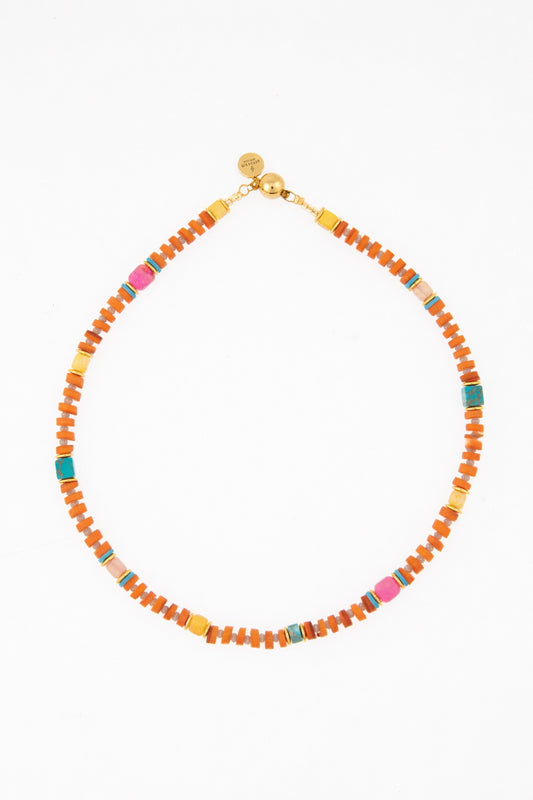 Orange shell necklace
