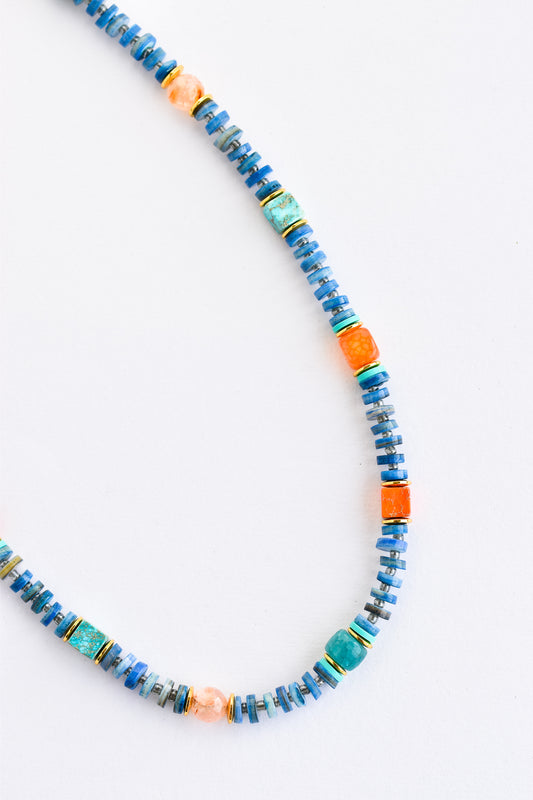 Blue shell necklace