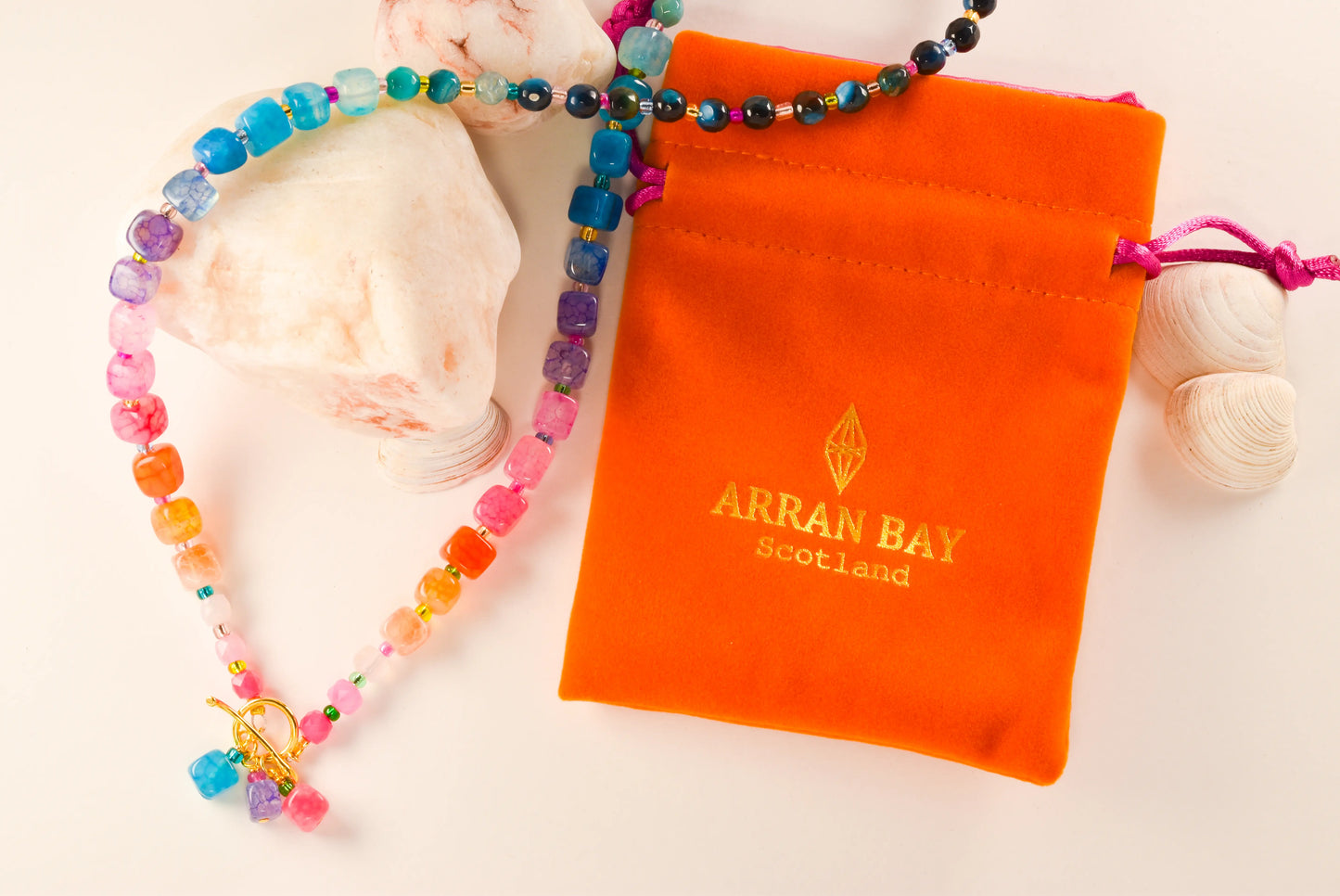 Sunlit Stones Necklace – Graded Colour Agate