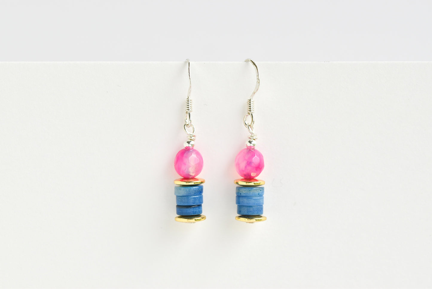 Blue shell earrings