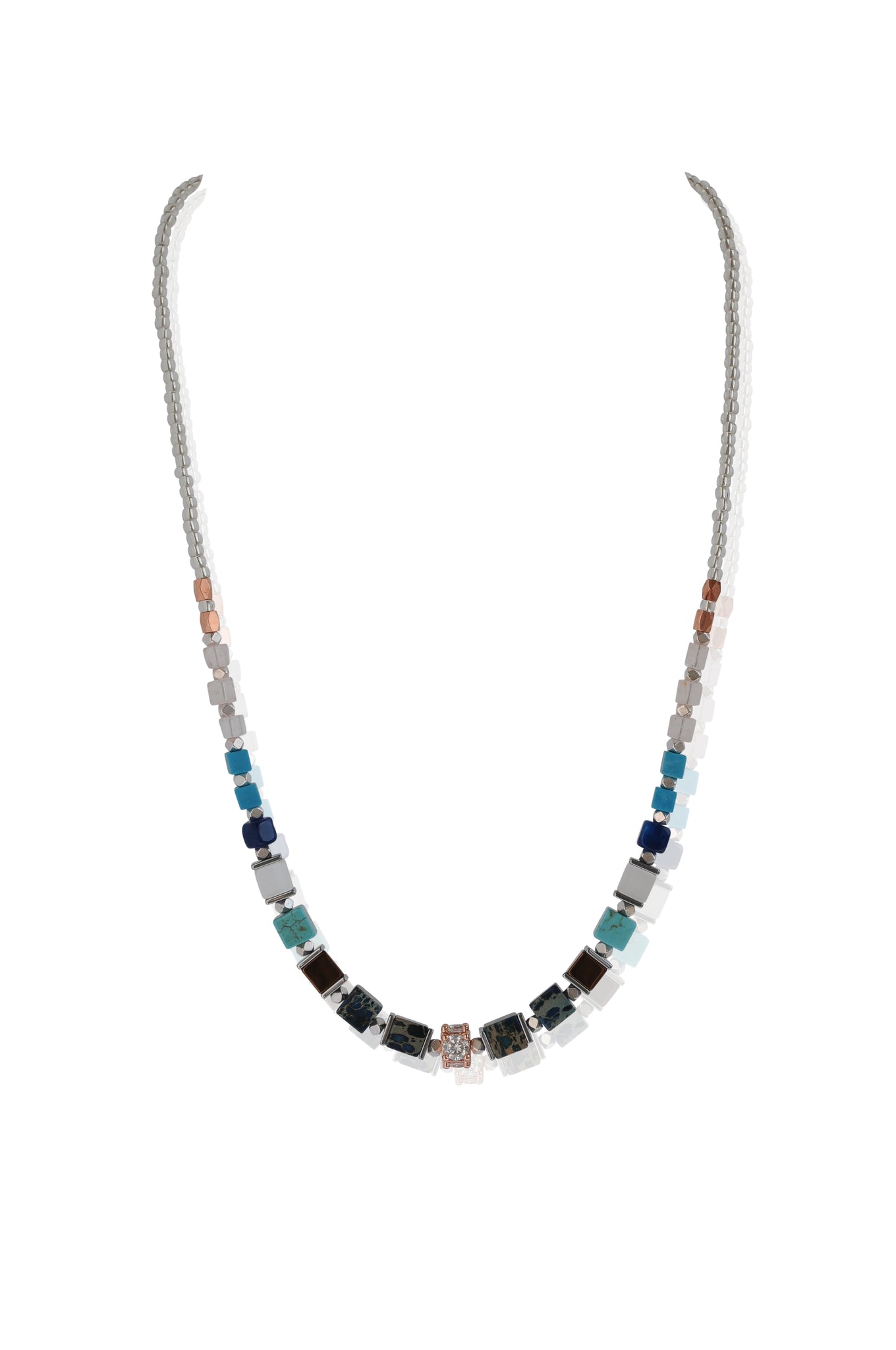 Cubic Zirconia agate necklace