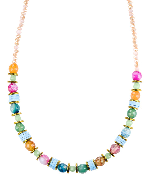 ROMA: Pastel agate necklace