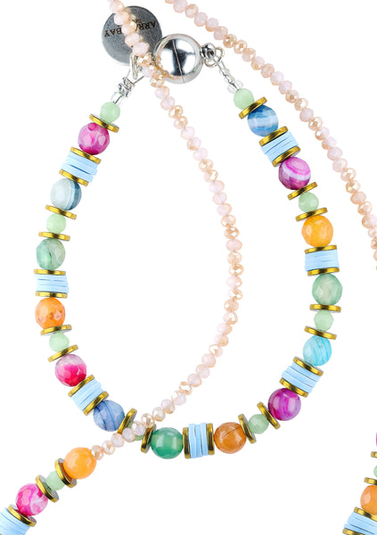 ROMA: Pastel agate necklace